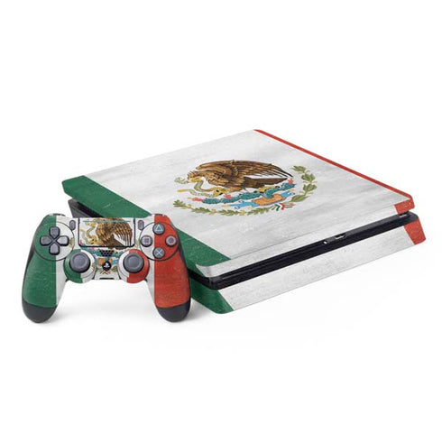 Mexico Flag Distressed PlayStation PS4 Skins